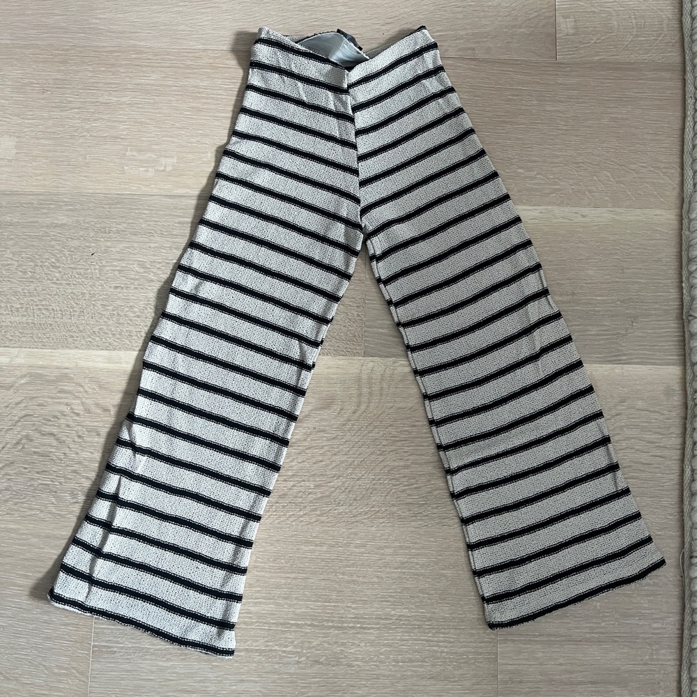 Zara stripped crochet pants